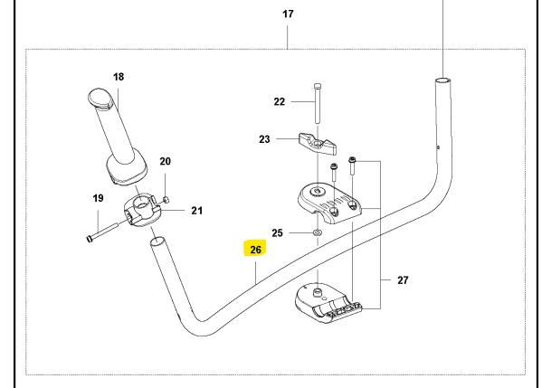 Handleable in the group Spare Parts / Spare parts Brushcutters / Spare parts Husqvarna 535iRXT at GPLSHOP (5930543-01)