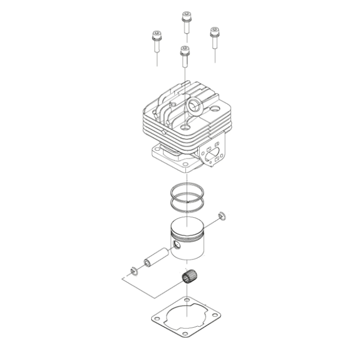Cylinder Assy 33R/31R 5936363-01 in the group Spare Parts / Spare parts Brushcutters / ➤100 Series / Spare parts Husqvarna 131R at GPLSHOP (5936363-01)