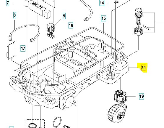 Chassis Lower P12 in the group Spare Parts Robotic Lawn Mower / Spare parts Husqvarna Automower® 315 Mark II / Automower 315 Mark II - 2023 at GPLSHOP (5965680-02)