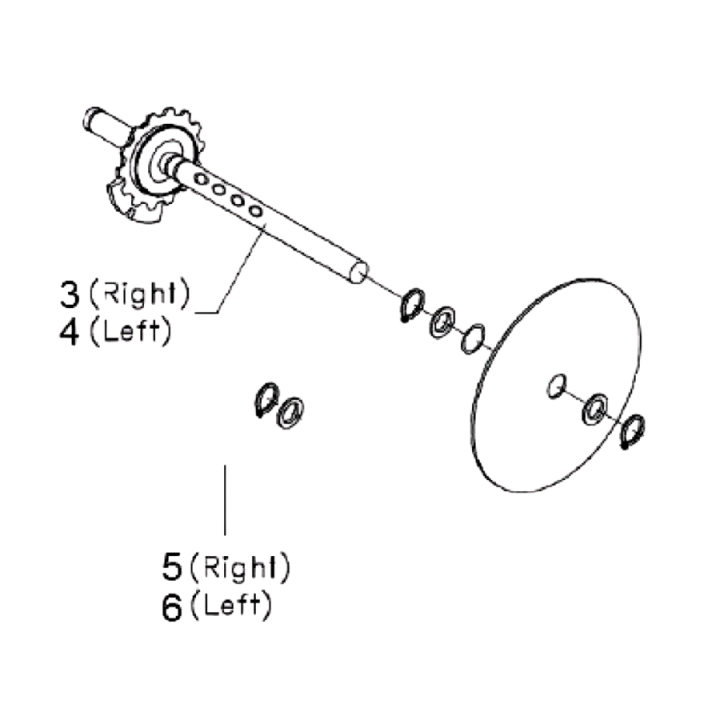 Axle Right Axle Kit For Cl400 5977133-01 in the group Spare Parts / Spare parts Övriga Reservdelar / Spare parts Övrigt / Spare parts Husqvarna CL400 at GPLSHOP (5977133-01)