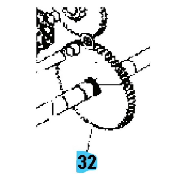 Gear 58 5986777-01 in the group Spare Parts / Spare parts for Husqvarna Tillers / Spare parts Husqvarna TR348 at GPLSHOP (5986777-01)
