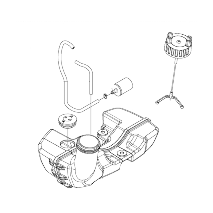 Fuel tank assembly in the group Spare Parts / Spare parts Brushcutters / ➤500 Series / Spare parts Husqvarna 525LX at GPLSHOP (5987962-01)
