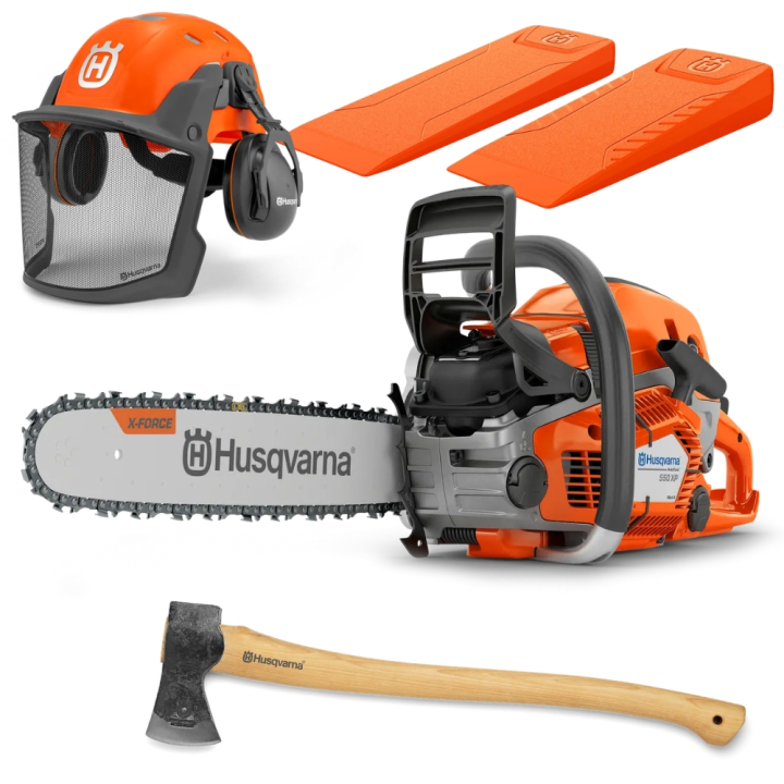 Husqvarna 550 XP Mark II 15'' Professional Felling Kit in the group Husqvarna Forest and Garden Products / Husqvarna Chainsaws / Professional Chainsaws at GPLSHOP (9676908pkt)