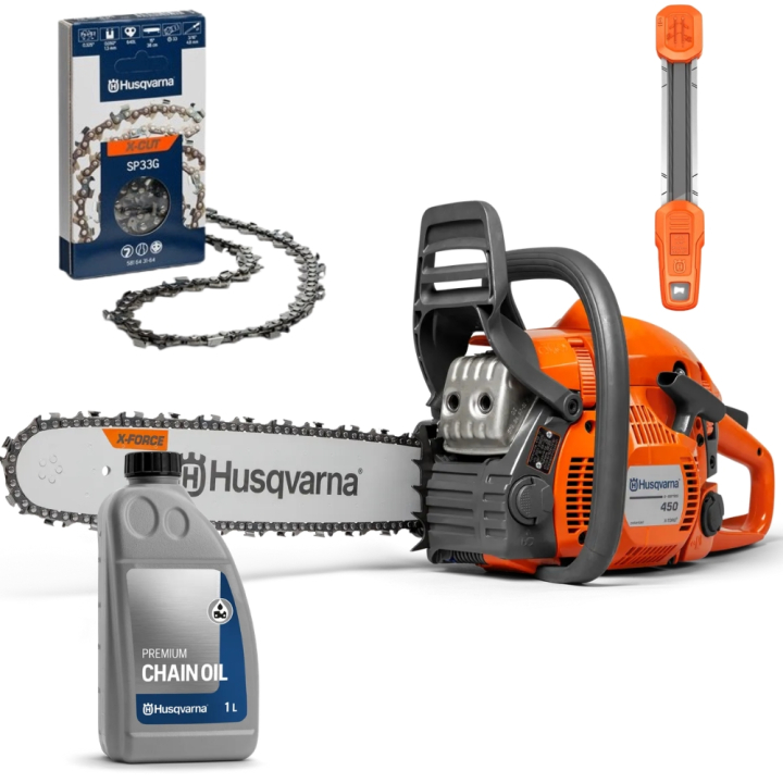 Husqvarna 450 E-series II Starter Kit in the group Husqvarna Forest and Garden Products / Husqvarna Chainsaws / Allround Chainsaws at GPLSHOP (9705595pkt)