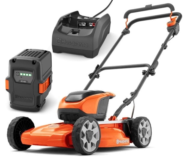 Husqvarna LB 144i Battery Lawn Mower + B140 & C80 in the group Husqvarna Forest and Garden Products / Husqvarna Lawn Mowers / Battery Lawn Mower at GPLSHOP (9706482-02)
