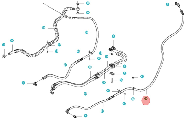 Hydraulic Hose, L=1460 5010873-01