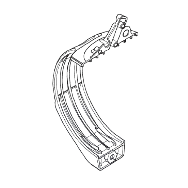 Handle holder left, D130 husqv