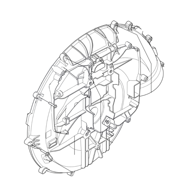 Fan housing half engine side h