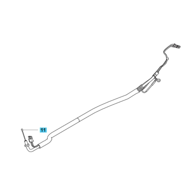 Throttle cable assembly throttle w