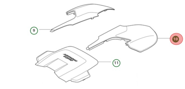 Cover top - right orange/rubbe