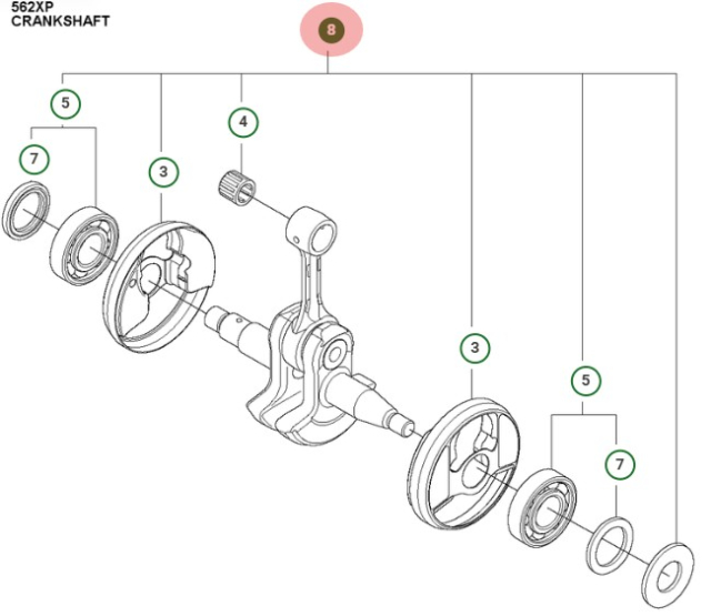 Crankshaft kit large sms