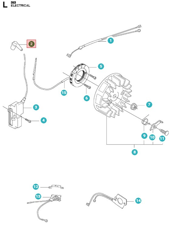 Husqvarna Spark plug cover 5014854-02