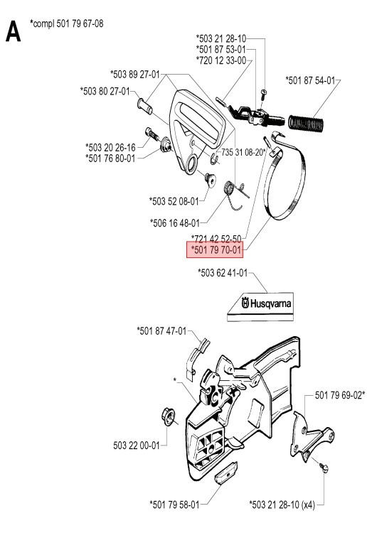 Husqvarna Brake Band 242, 246, 42