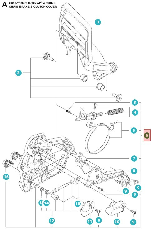 Clutch Cover Complete 550XP / 560XP