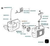 Fuel tank Jonsered RS40, RS51, RS52 Fuel tank Jonsered RS40, RS51, RS52