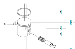 Piston 135, 140 435, 435 II, 440, 440 II, CS2240