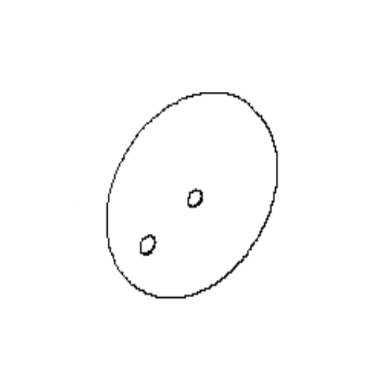 Wheel plate Brilliant right, 2 Holes