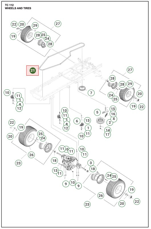 Drive belt Husqvarna TC112, TC114