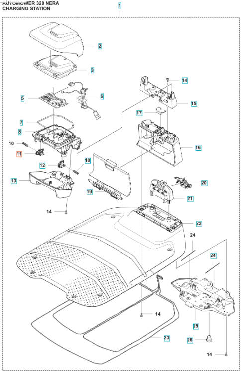 Charging contact left Automower Nera