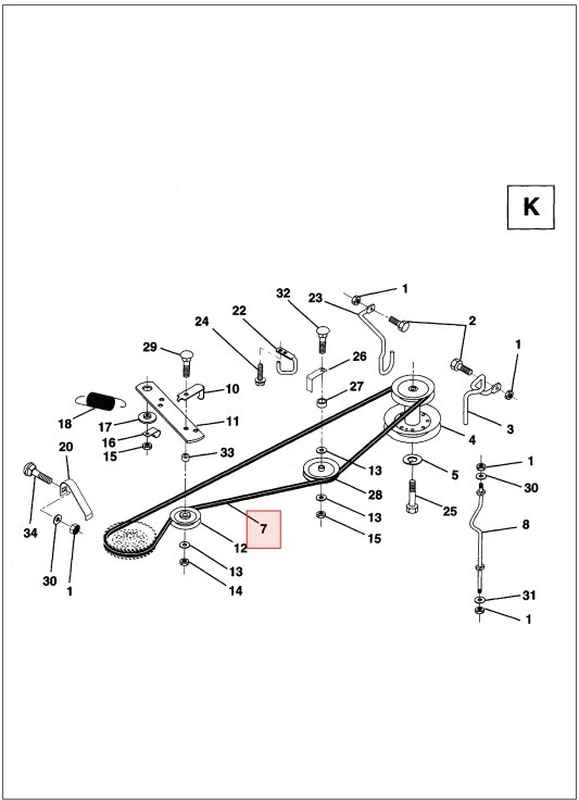 Drive belt Husqvarna LRH130, LTH130, LRH13