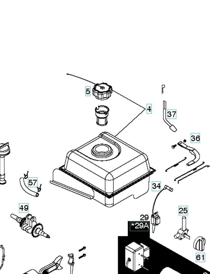 Fuel Tank W/ Cap (Click Style) 5324249-42