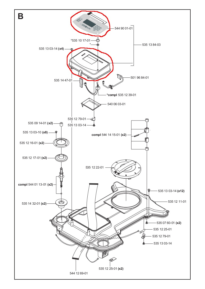 Keyboard kit 220AC 2007-2009