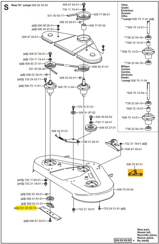 Blade side / rear discharge 97