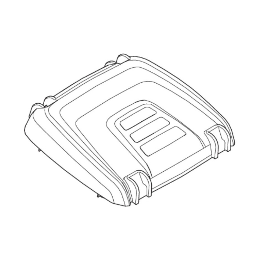 Air filter cover top mount housing