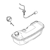 Fuel tank assembly 79CC, blower hu Fuel tank assembly 79CC, blower hu