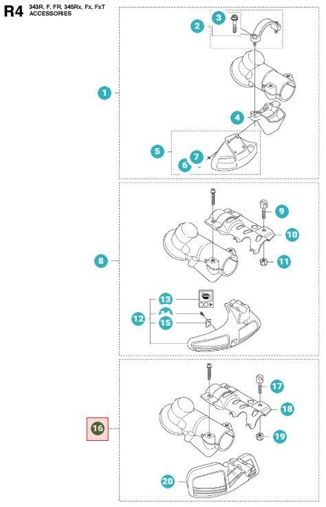 Blade guard 343FR, 345FX, 545FX, FC2245