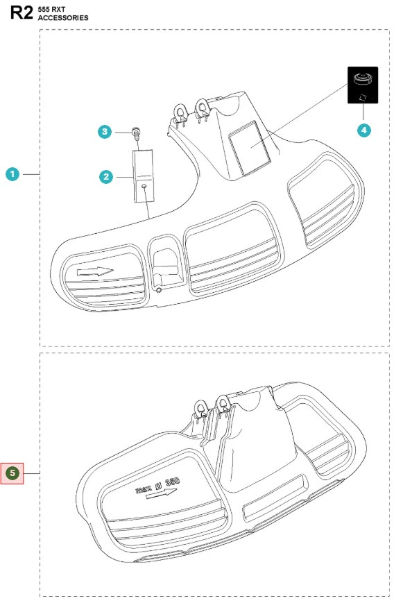 Blade guard Grass 355FX, 355RX, 555FX, 555RXT
