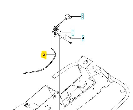 Throttle cable Rider 213C, 214, 214C, 216, 318, 318X, 320AWD, 13C, 11