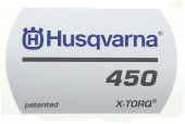 Decal Husqvarna 450 X-Torq Decal Husqvarna 450 X-Torq