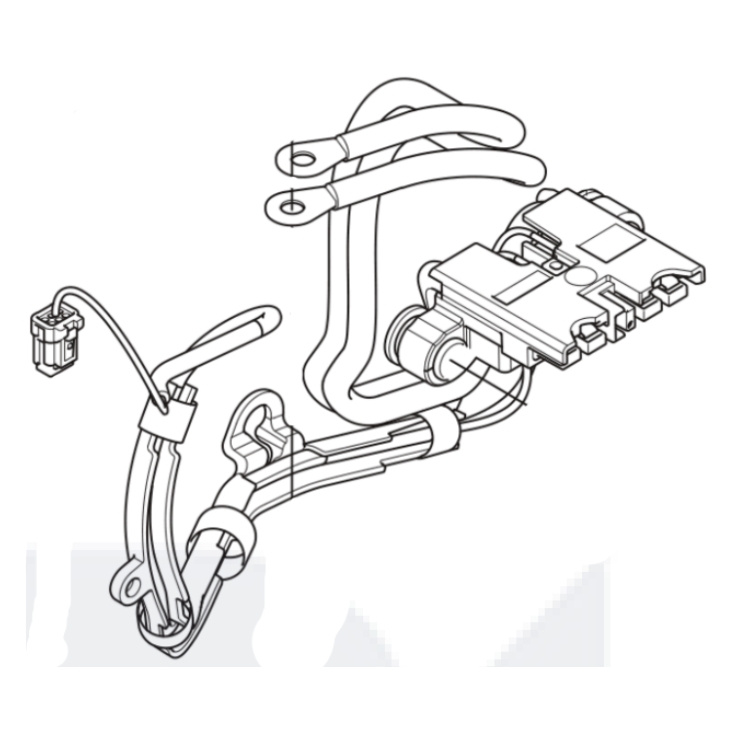 Upper wiring harness, power cable