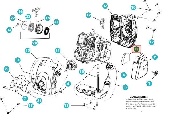 Air filter Husqvarna 122R, 122C, 122LK, 129R, 129C, 129LK