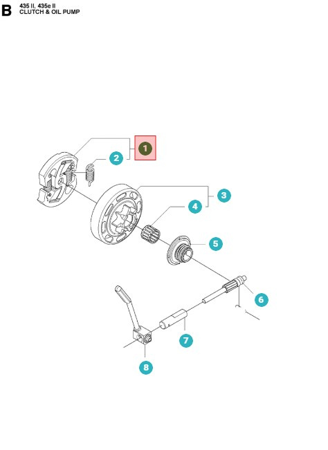 Clutch Husqvarna 435, 440, Jonsered CS2240