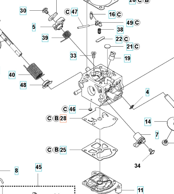 Membrane 345FR, 545FR, 545FX, 545RX, 550XP, CS2245