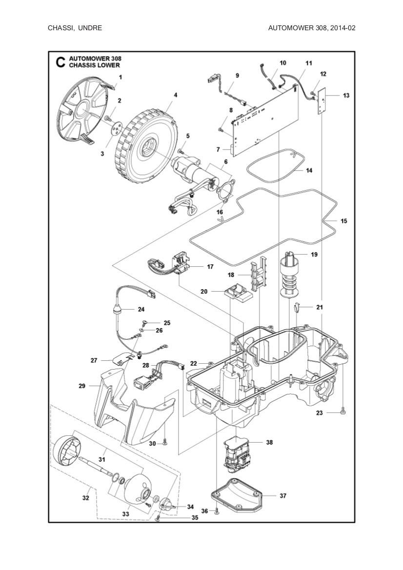 Wheel motor Assy 105, 305, 308