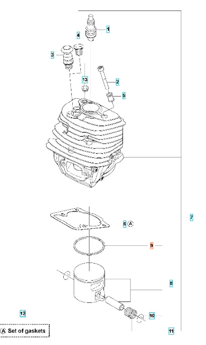 Piston Ring Husqvarna 545, 550XP, 550XPG