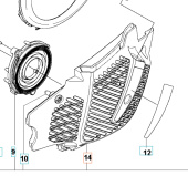 Starter housing Jonsered CS2252, CS2253 Starter housing Jonsered CS2252, CS2253