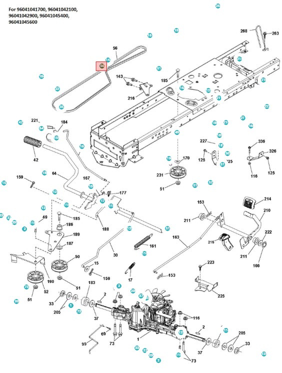 Drive belt Husqvarna TS138