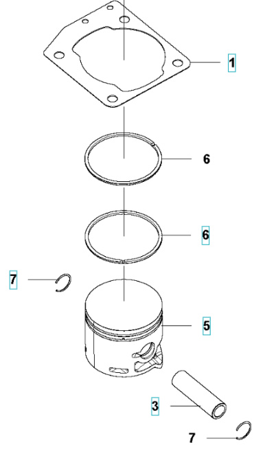 Piston Husqvarna 543XP, 543XPG