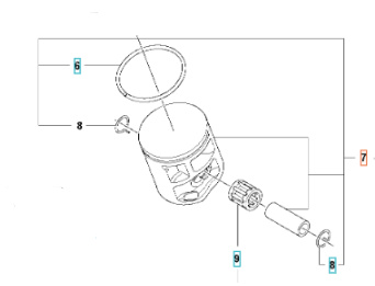 Piston Complete 545, 545G Mark II, 550XP, 550XPG Mark II