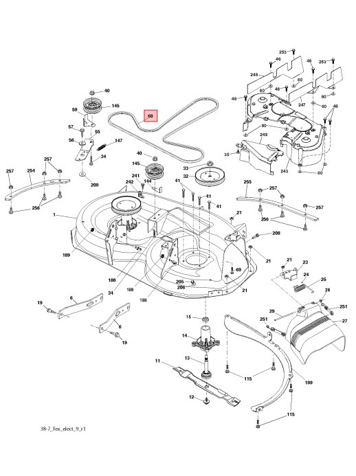 Belt Husqvarna LT131, LT154, LT2113