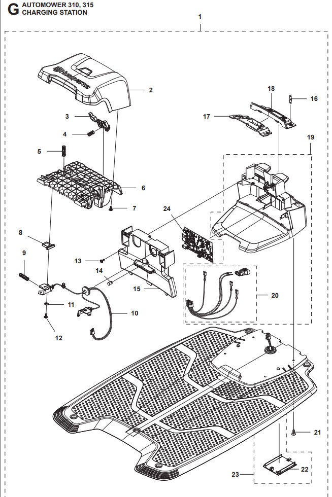 Charging Station Automower 305, 405x, 415x, 310, 315, 315X