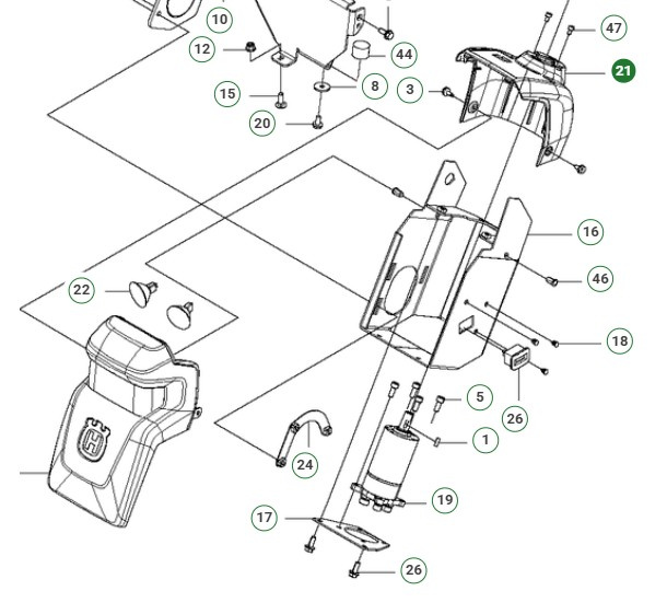 Steering Column, Rear, P524 5872172-02