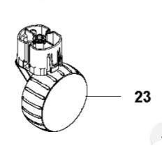 Front wheel assy Gardena Minimo, Sileno City, Sileno Life