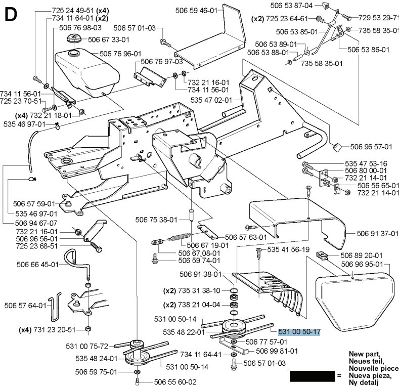 Belt Husqvarna Rider Combi 103