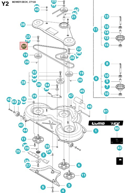 Drive belt Rider Proflex 21, P524, 422Ts, M105-97F