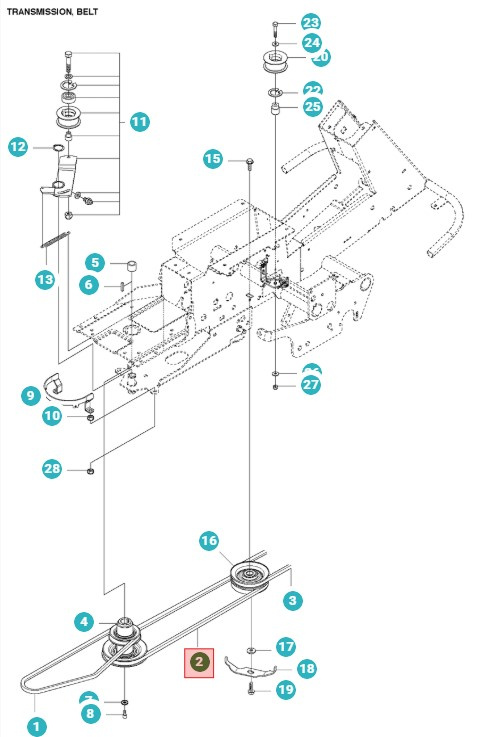 Drive belt Rider PR17, R418Ts